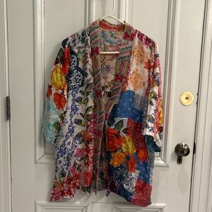 Johnny Was Short Reversible Silk Kimono